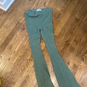 Green stretchy pants